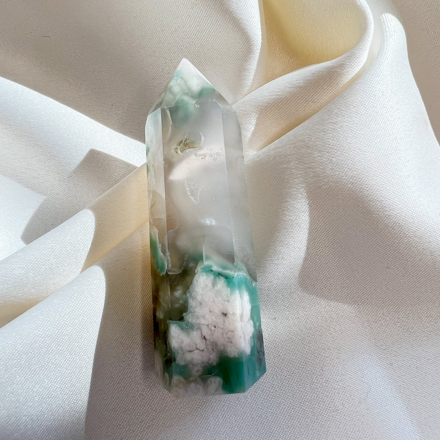 Green Flower Agate Tower 11-20